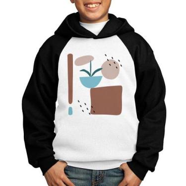 Imagem de Moletom Infantil Vaso de Planta Minimalista Abstrato - Foca na Moda, B