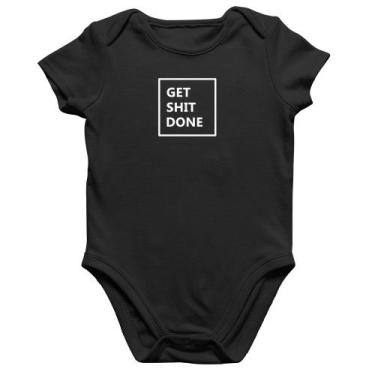 Imagem de Body Bebê Algodão Get Shit Done - Foca na Moda, Preto, M