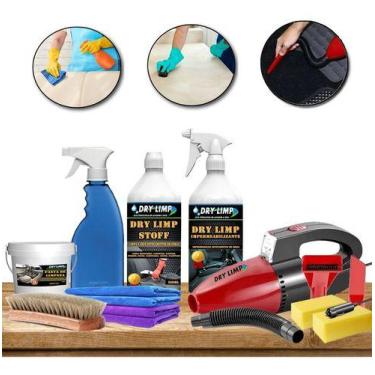 Imagem de Kit Lava A Seco Bancos Estofados Do Carro Com Mini Aspirador - Dry Lim