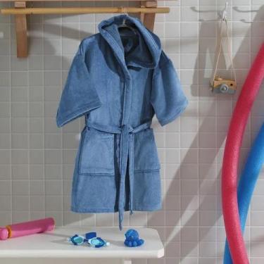 Imagem de Roupão Infantil Döhler Velour Azul - Dolher, G