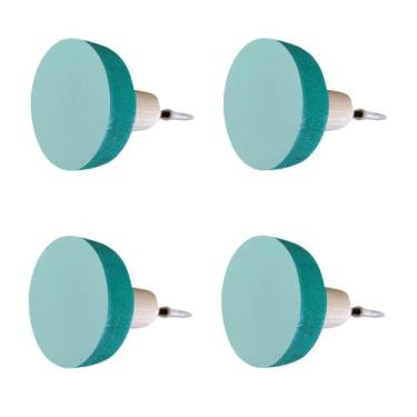 Imagem de 4 Ganchos Penduradores de Parede MDF Colorido 15mm Bola - Hanger Decor