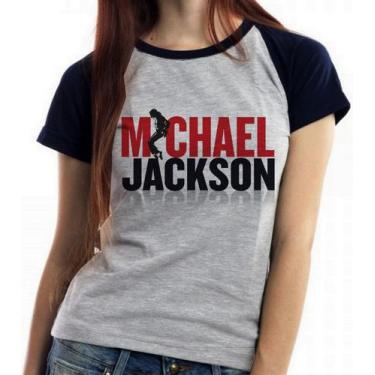 Imagem de Baby look blusa feminina ou Camiseta unissex Michael Jackson rei pop -