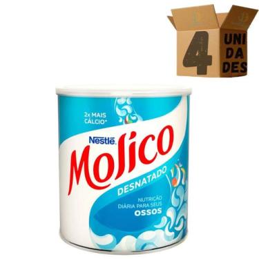Imagem de Kit 4 Leite Em Pó Desnatado Molico Lata 280g - Nestlé