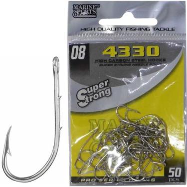 Imagem de Anzol Marine Sports 4330 Super Strong 01 Ao 18 Nickel 50 Unidades, 433