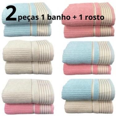 Imagem de Kit/Jogo 2 Toalha Premium Denver 1 Banho e 1 Rosto Premier Grande Alta