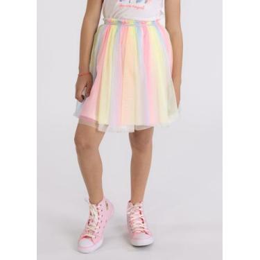 Imagem de Saia Infantil com Tule Arco-Íris e elástico de Brilho - Plii, 14