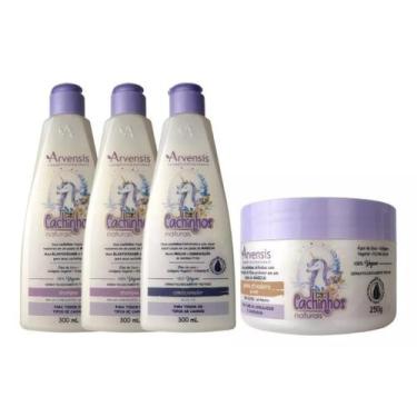 Imagem de Kit Arvensis Cachinhos 2 Shampoo + 1 Cond. + 1 Geleia Suave