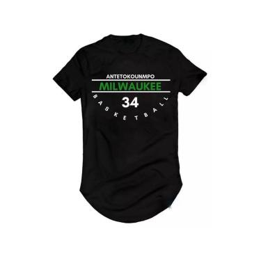 Imagem de Camiseta Longline Basquete Giannis Antetokounmpo Milwaukee