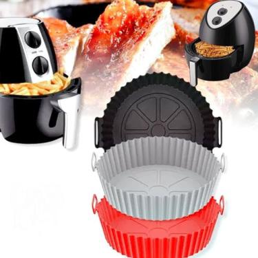 Imagem de Forma Para Air Fryer De Silicone Antiaderente  Sem Sujeira - Genérica