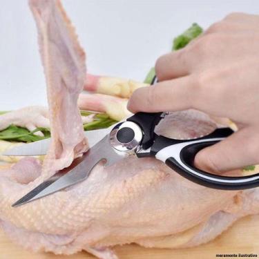Imagem de Tesoura De Cozinha 9' Multifunção Aço Inox - Génerica