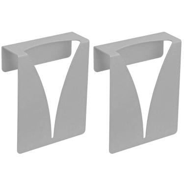 Imagem de Kit 2 Pendurador de Toalha Cinza Porta Pano de Prato Suporte para Cozinha ou Banheiro Organize Masutti