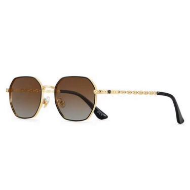 Imagem de Óculos de sol Feminino hexagonal Moda Classica Retro com Proteção Uv40