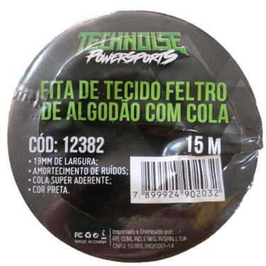 Imagem de Fita de Tecido Feltro de Algodao Com Cola para Chicote - Rolo 15m Tech