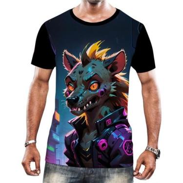 Imagem de Camiseta Camisa Tshirt Animais Cyberpunk Hienas Savanas 3 - Enjoy Shop