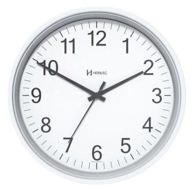 Imagem de Relógio de Parede Branco 22 cm Herweg 6101