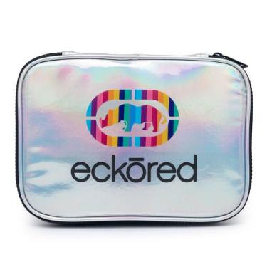 Imagem de Estojo Ecko 100 pens Holográfico Escolar Resistente 2 Divisórias , U, 