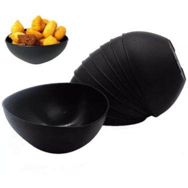 Imagem de Kit 10 Bowls Cumbucas + 10 Colheres Douradas Plástico - Marvinjet