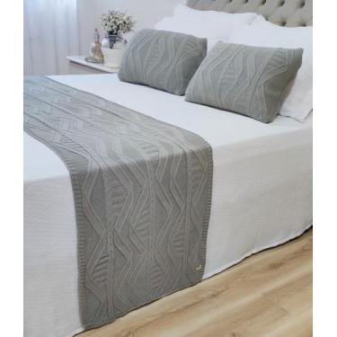 Imagem de PESEIRA MANTA TRICO CASAL QUEEN 230X60cm +2 CAPA DE ALMOFADA C11 - USU