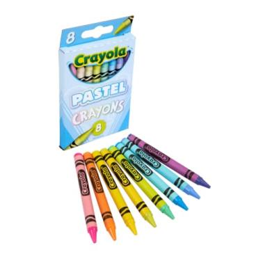 Imagem de Crayola Giz de cera pastel (24 ct), giz de cera especial para crianças, materiais de arte, combine com livros de colorir, presente para crianças, idades 3, 4, 5