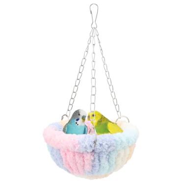 Imagem de Wontee Cama de ninho de pássaro, rede de pendurar para papagaio, gaiola de pássaros, casa para periquitos, periquitos, calopsitas, periquitos, periquitos, periquitos, periquitos, periquitos,