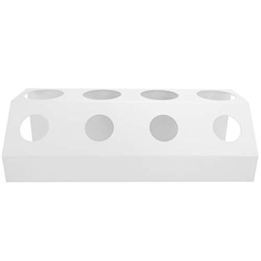 Imagem de Suporte para Garrafa de Refrigerante Com 4 Buracos, Escorredor de Alumínio + Silicone Com Almofada de Drenagem para Cozinhas, Restaurante (Quatro buracos brancos)