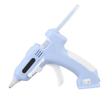 Imagem de Kit de Pistola de Colas Quente Sem Fio Com 10 Bastões, Pistola de Colas Quente de Pré-aquecimento Rápido, Mini Kit de Pistola de Colas Portátil para Crianças, Projetos de (Azul)