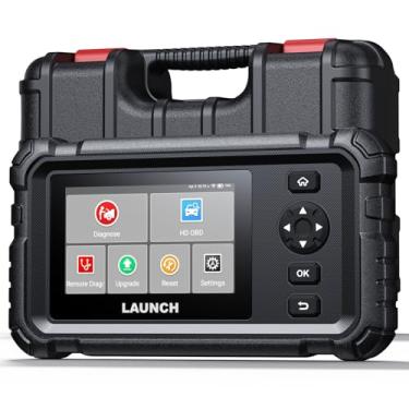 Imagem de LAUNCH Scanner de caminhão resistente CRP 129 HD, todos os sistemas, diagnóstico, DP-F, ferramenta de regeneração 7 + redefinições/165 leitor de código de dados de gráfico ao vivo para Cummins,