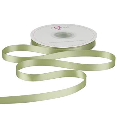 Imagem de MAYREEL Fita de cetim dupla face verde sálvia fina 1/2 polegada 50 jardas