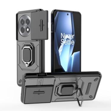 Imagem de Kukoufey Compatível com OnePlus Ace 5 Bracket Shell, com capa de lente de câmera deslizante compatível com OnePlus Ace 5 PKG110 capa preta