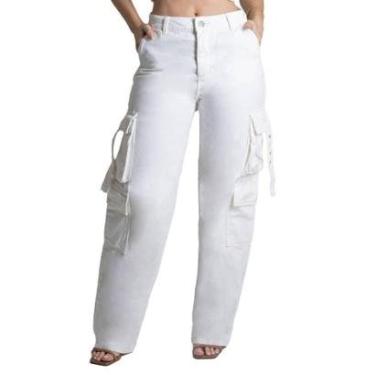 Imagem de Calça Sarja Sawary Wide Leg Feminina-Feminino