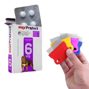 Imagem de Pente Para Pulgas em Cães com Comprimidos Anti Carrapatos e Pulgas par