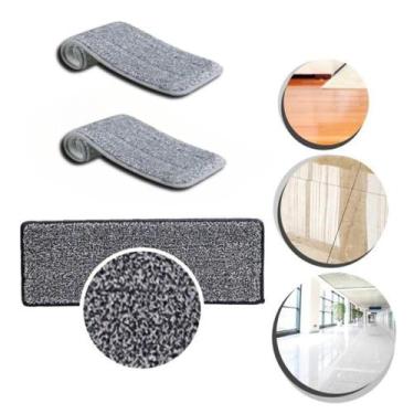 Imagem de Kit 2 Refil Flat Mop Esfregão Vassoura Mágica - NoBrand