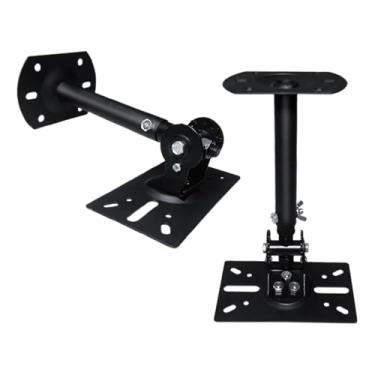 Imagem de BaotyJie Suporte de parede e teto para alto-falante, 1 par giratório e inclinado para casa, equipamento de som ktv, suporte de suspensão telescópico