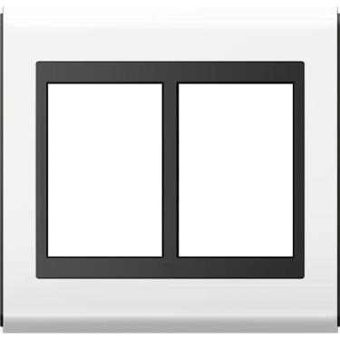 Imagem de Placa 4X4 Refinatto Style 6 Posições Branco / Preto