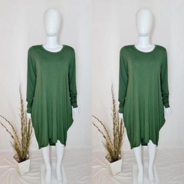 Imagem de Vestido Mullet Manga Longa - nascimentomodas2020, Verde militar, P