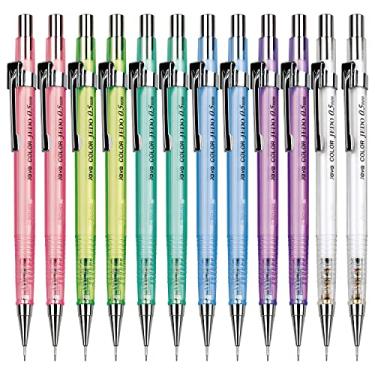 Imagem de Lápis mecânicos transparentes JVPEN – lápis de desenho de 0,5 mm, cores claras sortidas – escrita suave, aderência antiderrapante, borracha embutida – ideal para escola, escritório e desenho técnico