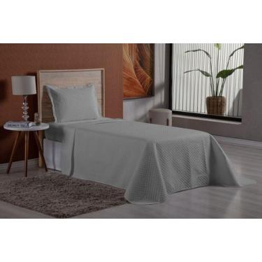 Imagem de Colcha SOLTEIRO matelase ultrassonico 170 fios - SAFIRA ENXOVAIS, Cinz