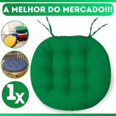 Imagem de Almofada Futton Assento De Cadeira Confortável Redonda Futton C/ Fitas