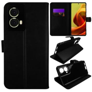 Imagem de Capa Carteira Case com Flip para Motorola Moto G85  Cor Preta - LXL