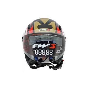 Imagem de CAPACETE FW3 ABERTO C/ ÓCULOS SOLAR INTERNO 56