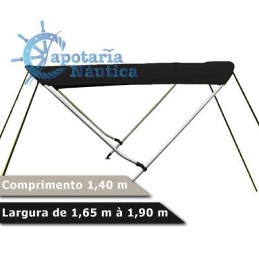 Imagem de Capota Toldo Nautico 2 Arcos Para Lanchas, Barcos de Aluminio e Botes 