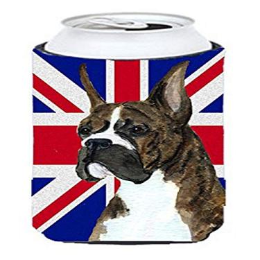 Imagem de Boxer with English Union Jack British Flag Tall Boy Beverage Insulator Hugger SS4950TBC