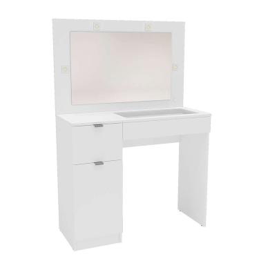 Imagem de Penteadeira com Espelho Bahia 1 pt 2 gv Branca