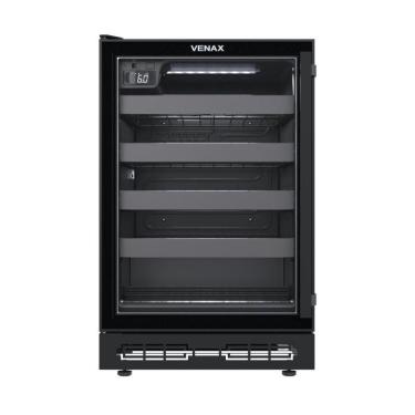 Imagem de Adega Venax Cave In 100 Porta Invertida 82L com Opção de Embutir Preto Fosco 220V