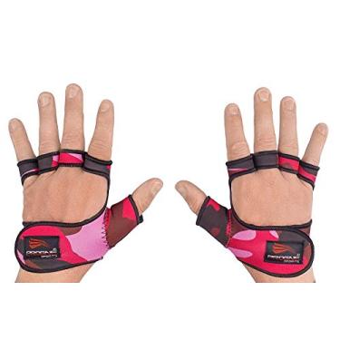 Imagem de Luva de Academia Musculação Fitness - Camuflada Pink - M - Par