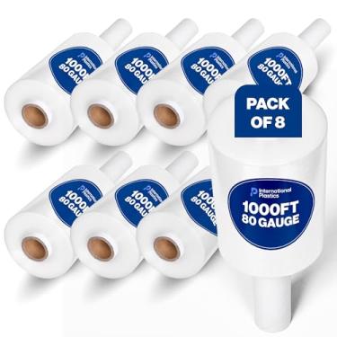 Imagem de International Plastics Co. Mini envoltório de estiramento industrial/filme com alça 12,7 cm 305 m plástico móveis palete envoltório material móvel embalagem aderente embalagem resistente (pacote com