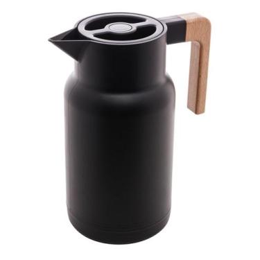 Imagem de Garrafa Térmica Lyor Organic De Plástico Preta 1l, 1L, Preto