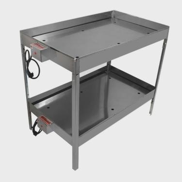 Imagem de Marmiteiro Elétrico Duplo para 50 Marmitas Banho Maria com 2 Bandejas Record