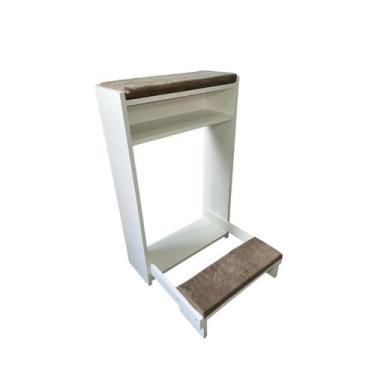 Imagem de Genuflexório Tecido suede Marom - Casa Criar