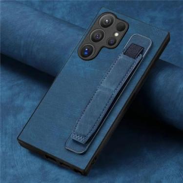 Imagem de HJZSZX Para Samsung M14 Pulseira de Couro Capa de Telefone Flip Satnd Capa Bolsa (Para Samsung M14/Azul)